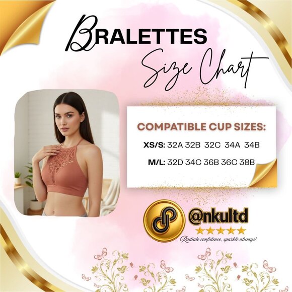 ποΈ Romantic Boho Chic Dusty Pink Floral Strappy Back High Neck Bralette Sz M/L - Picture 6 of 13